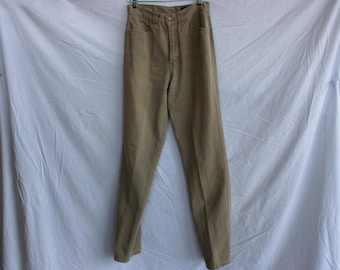 Pantalon kaki taille haute Lawman des années 90 : jean western plissé, taille 9
