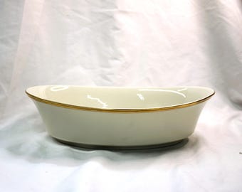 Vintage Lenox Ewige Schale - Elfenbeinfarbenes Bone China mit 24K Goldverzierung