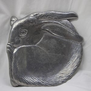 Rare 1988 Arthur Court BunnyDish | Vintage Aluminum Rabbit Tray | Sculptural Animal Plate | Collectible Arthur Court Designs