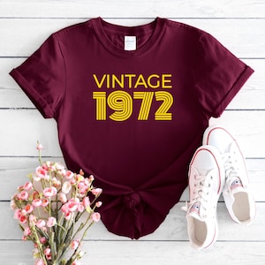 Vintage 1972 T-Shirt | Retro 70s Birth Year Shirt | Classic 1970s Gift | 1972 birthday gift | Born in 1972 Tee | 1972 Gift | Disco Tee