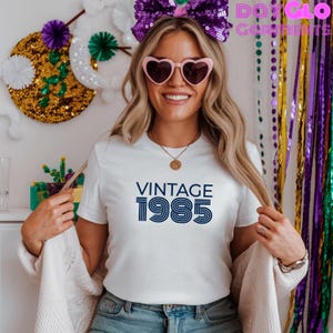 Vintage 1985 T-Shirt | Retro 80s Birth Year Shirt | Classic 1980s Gift | 40th birthday gift | Milestone Birthday | 1985 Gift | Eightees Tee
