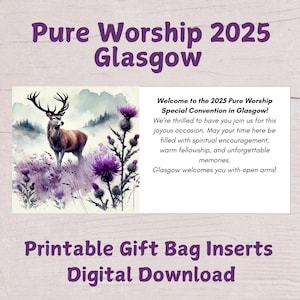 Speciale conventie Glasgow 2025 | Inzet cadeauzakje | Digitale download | Thuis afdrukken | Cadeaugroet