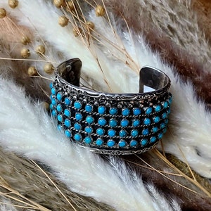 Important Vintage Zuni Native American Bellsn Turquoise Sterling Silver Bracelet Important Vintage Zuni Native American Bellsn Turquoise Sterling Silver Bracelet