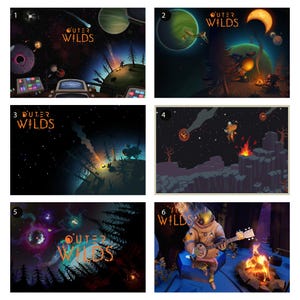 Outer Wilds Game Poster,Wall Art,Game Fan Gift, Canvas Posters,home decorations,wall art, home decor, holiday gifts.