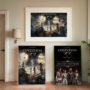 Expédition 33 Clair Obscur, art mural, affiche de jeu vidéo fantastique, affiches sur toile, décorations de maison, art mural, décoration d'intérieur, cadeaux de vacances.