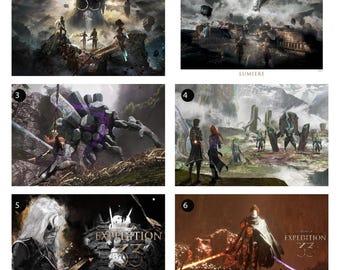 Clair Obscur Expedition 33 Wall Art Fantasy Video Game Print Poster,Canvas Posters,home decorations,wall art, home decor, holiday gifts.