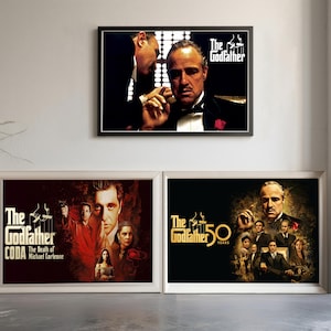 1972 American epic gangster film The Godfather Movie Poster,Canvas Posters, High Quality Print , wall art, home decor, holiday gifts.