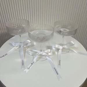 Personalised Place Ribbons for Glasses I Birthdays I Weddings I Hens I Events I Name tags