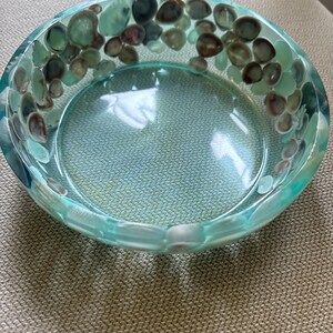 Handmade Seashell Resin Bowl - Coastal Decor