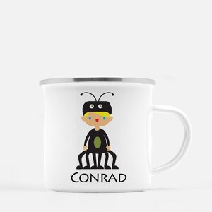 Personalized Spider Costume Mug: Halloween Kids Metal Camp Mug