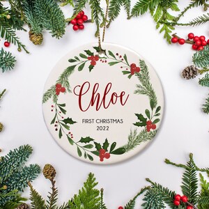 Christmas Keepsake Week 2022 Schedule Baby's First Christmas Ornament Personalized Baby's | Etsy