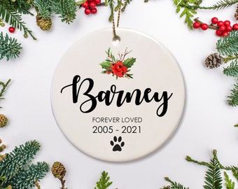 Personalized Pet Memorial Christmas Ornament for your forever loved pet, Gift for loss of dog, pet loss gift, keepsake gift