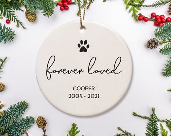 Personalized Pet Memorial Christmas Ornament for your forever loved pet, Gift for loss of dog, pet loss gift, keepsake gift