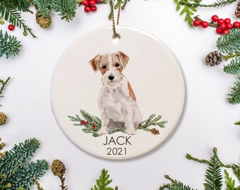 Jack Russell Terrier Dog Christmas Tree Bauble Decoration Gift AD-JR2CB 