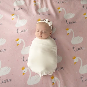 Swan Swaddle Blanket Etsy Canada