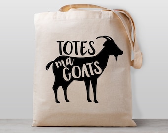 Totes Ma Goats Tote Bag - Funny Tote bag - gift - Funny Shopping Bag - Book Bag - Grocery Bag
