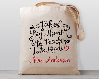 Teacher Tote Bag - Teacher Book Bag - Personalized - Teacher Gift