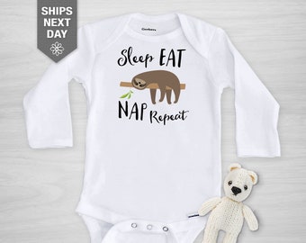 Sloth Onesie®, Eat Sleep Nap Repeat Baby Onesie® - Gerber Onesie®