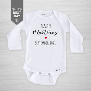 Announcement Onesie® - New baby arriving - coming soon - Surprise the grandparents - Baby Gerber Onesie®