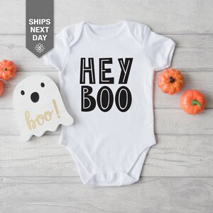 Baby Halloween Onesie® - &quot;Hey Boo&quot;, genuine Gerber Onesie®, funny