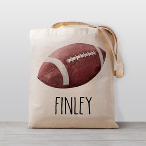 Sac fourre-tout personnalisé pour enfants de football, avec nom, sac de garderie scolaire ou de maternelle, sac à jouets, Boy Girl Kids, Gender Neutral