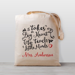 Teacher Tote Bag Teacher Book Bag Personalized Teacher Gift image 1