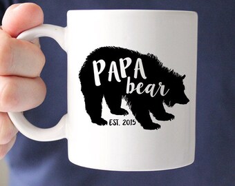 Papa Bear Coffee Mug – New Dad/Grandpa Gift, Pregnancy Announcement