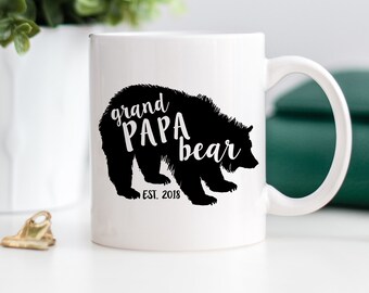 Grandpapa Bear Mug . Mug for Grandpa or Grandfather -- Personalized Coffee Mug - Gift for Father's Day