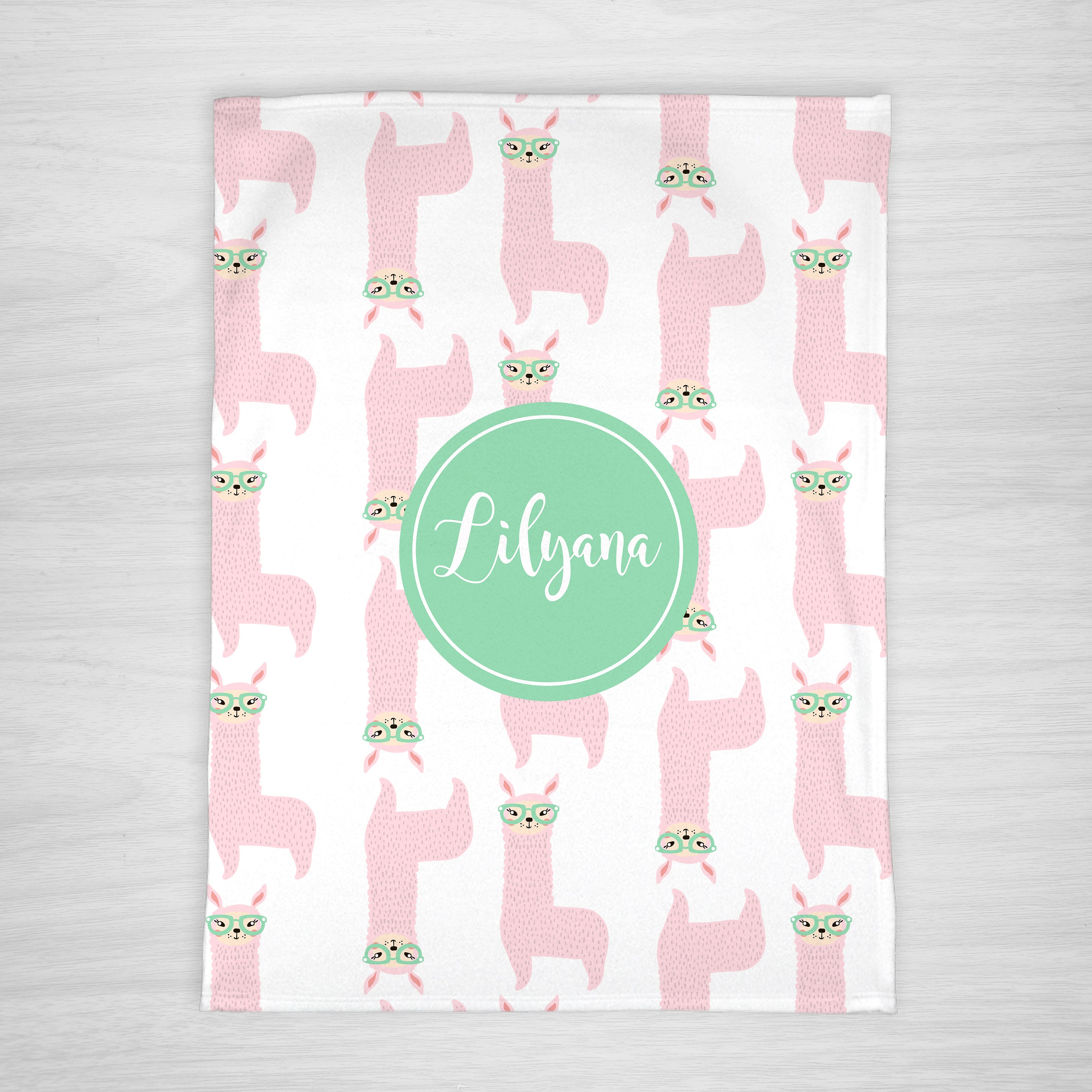 Personalized Baby Blanket Llama Girl Baby Blanket Custom Etsy