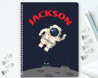 Astronaut Space Personalized Spiral Notebook -School Supplies