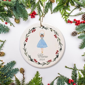 Personalized Ballerina Christmas Ornament: &quot;Clara&quot; Keepsake Gift