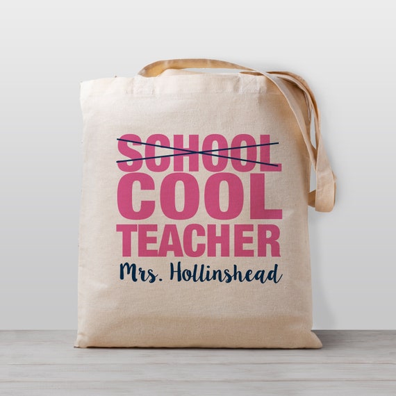 Teacher Tote Bag - Teacher Book Bag - Personalized - Teacher Gift Il_570xn