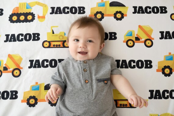 personalized swaddle blanket boy