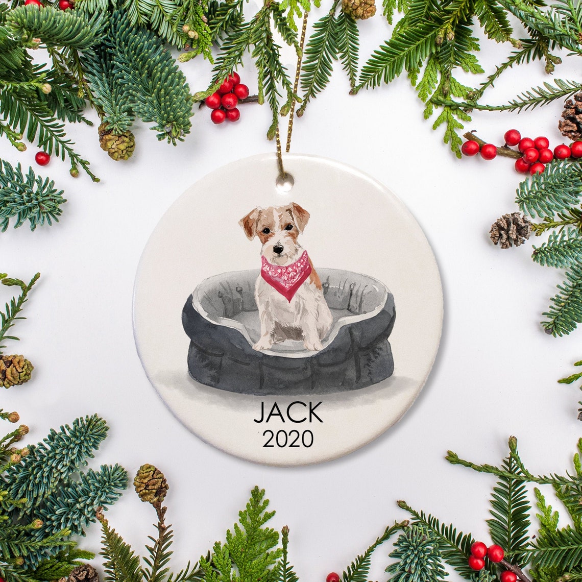 Jack Russell Terrier Dog Christmas Ornament Personalized Etsy