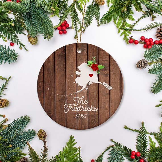 Alaska Christmas Ornament, New House, Graduate, First Year at College, Just Moved, Just Married Ornament Personalized, 2021 Il_570xn