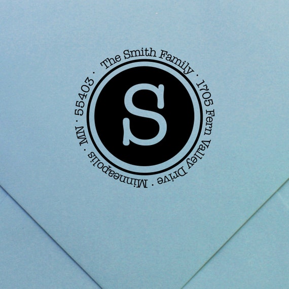 Personalized Return Address Stamp | Wood or Self-Inking | "design #16" by Pipsy Il_570xn