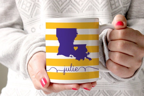 Personalized Coffee Mug -Louisiana state love- other states available Il_570xn