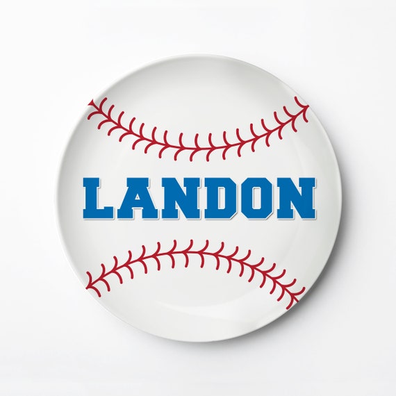 Baseball Plate- Personalized ThermoSāf® Plate, microwave, dishwasher and oven safe Il_570xn