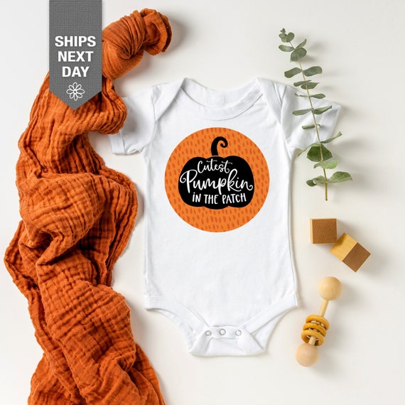 Halloween Onesie® - Cutest Pumpkin in the patch, in long sleeved and short sleeved, Genuine Gerber Onesie® Il_570xn