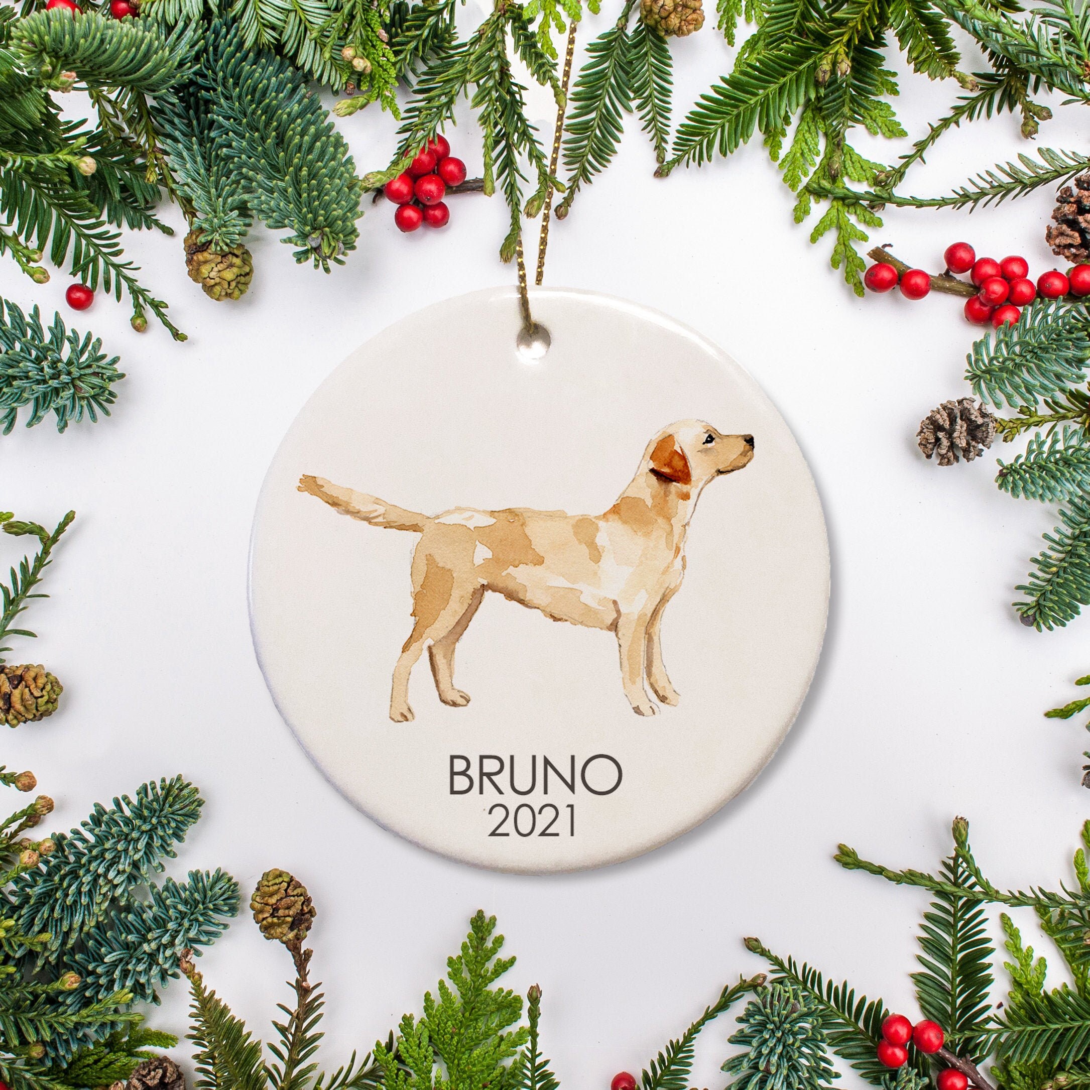 yellow lab ornament