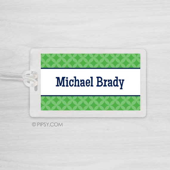 Boys Bag Tag - Modern Circles - Sports Bag Tag - Diaper Bag Tag - Kids Bag Tag Luggage Tag - pick your own colors Il_570xn