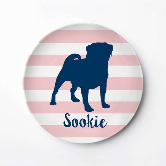 Dog Breed Personalized ThermoSāf® Plate - Pug - Doberman - Labrador - Weimaraner - great dane - german shepherd - boxer -retriever Il_570xn