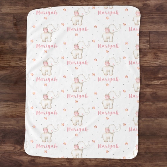 pink elephant receiving blankets