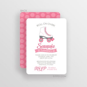 Roller Skating Invitations .  Roller Skate Birthday . Roller Skating Birthday