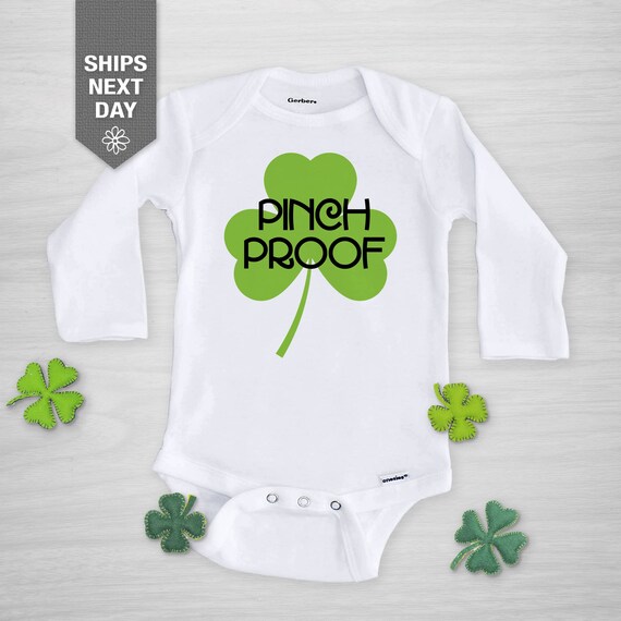 St Patrick's Day Onesie®, Lucky Baby Onesie® - Gerber Onesie®, Pinch Proof, Saint Patricks Day, St. Paddy's Day Il_570xn