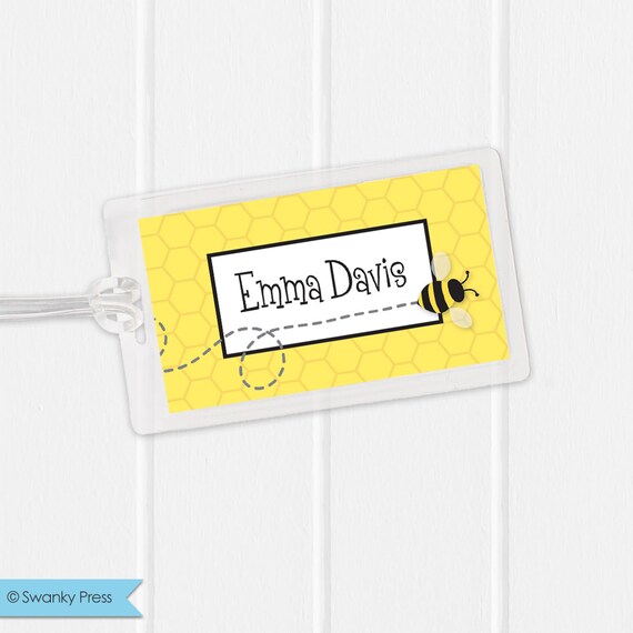 bee luggage tag