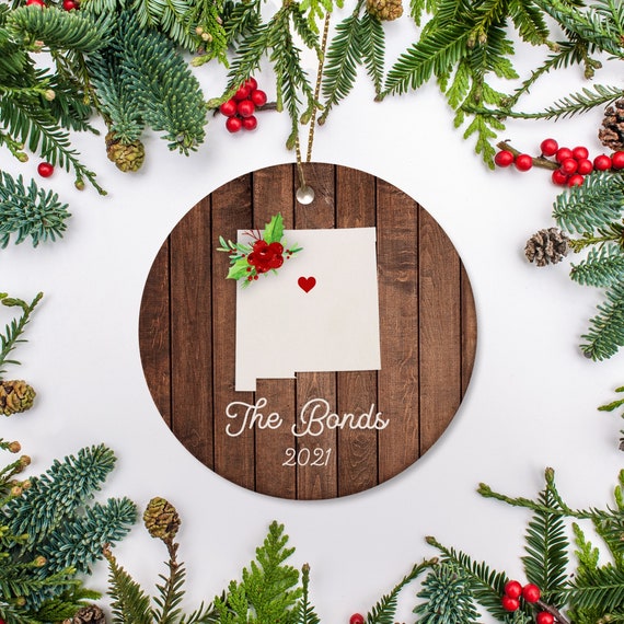 New Mexico Christmas Ornament, New House, College Graduate, First Year at College, Chicago, Just Moved Ornament Personalized, Keepsake 2021 Il_570xn