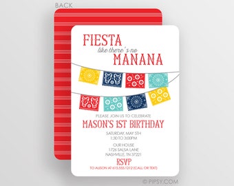 Cinco De Mayo - Papal Picado - Fiesta Party - Birthday Invitation