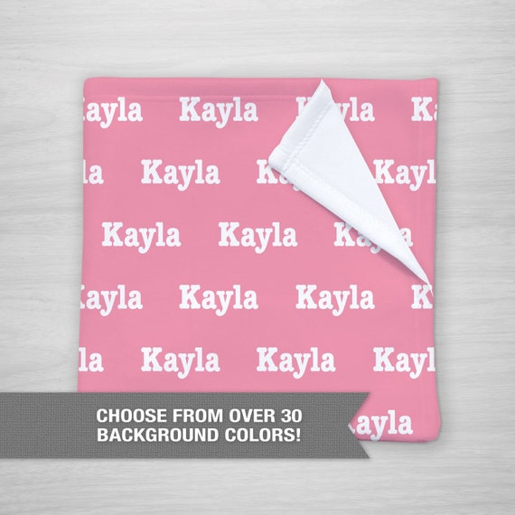 Baby Name Blanket- Choose your color, unisex, Fleece, sherpa or Knit Jersey Swaddle, Personalized Baby Blanket, New Mom Baby Shower Gift Il_570xn