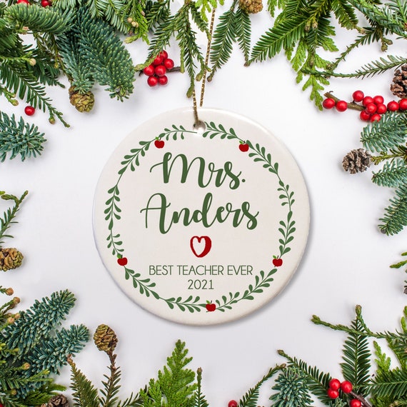 Teacher Gift, Teacher Christmas Ornament, Personalized Teacher Gift, Class Gift, Christmas Gift Il_570xn